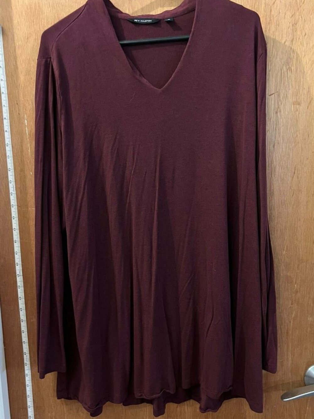 🐻Size 2X - H by Halston - Long Sleeve Maroon Knit Pullover